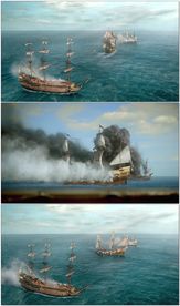 古战船海战对射