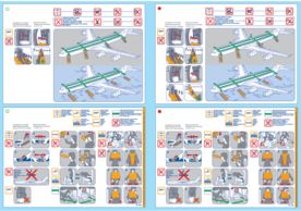 飞机安全逃生说明示意图