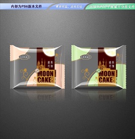 广式月饼包装 平面展开分层