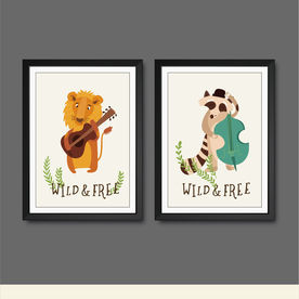 卡通音乐会 装饰画 画芯