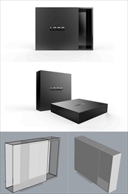 抽拉盒3D模型及高清PSD图片