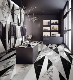 瓷砖空间 衣服专卖店 大理石