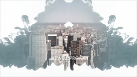 中国风水墨晕染照片模版