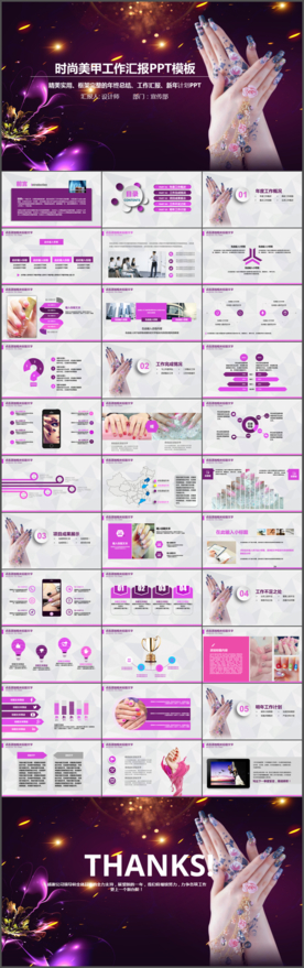 时尚美容美甲彩绘宣传介绍PPT