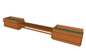 su花箱坐凳组合模型