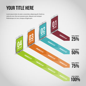 超清分层微立体商业信息图表设计