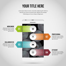 超清分层微立体商业信息图表设计