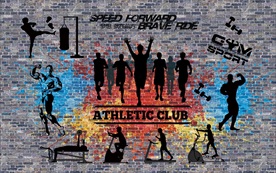 健身装饰画背景墙