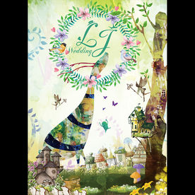 森系水牌宝宝宴花卉迎宾背景