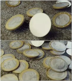 一欧元硬币掉落
