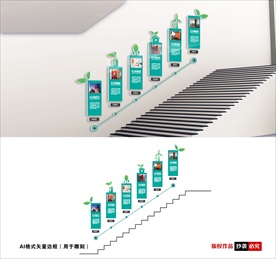 生态楼梯文化墙