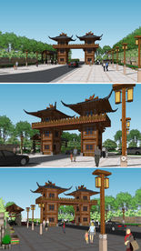 门楼式景观大门