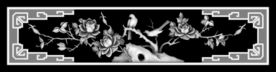 月季花鸟抽斗精雕浮雕灰度