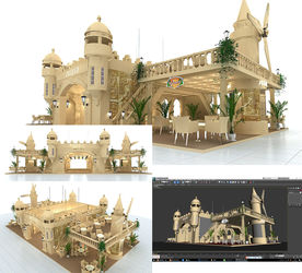 高档城堡食品展厅方案图片