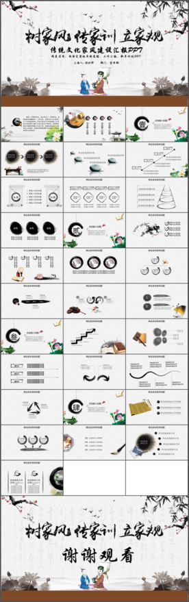 中国传统文化家风建设讲座PPT