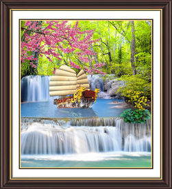 山水风景 一帆风顺