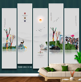 装饰画  手绘山水韵 新风格