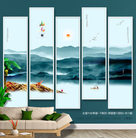 山水画 写意 唯美 挂画