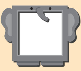 创意可爱卡通小象超大相框