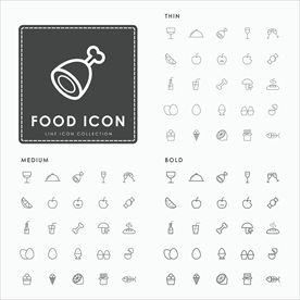 五星酒店用品简易图标下载