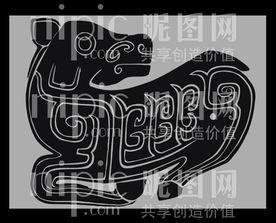 青铜纹饰骏马图案