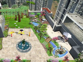 楼顶花园效果图