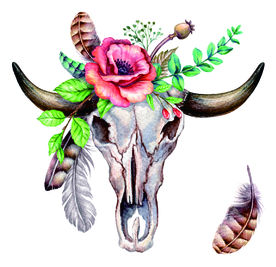 牛头花纹素材