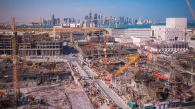 城市建设 工程施工塔吊 工人