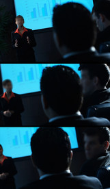 商务女性提案客户满意视频素材