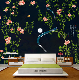 写意 写实 大气 唯美花鸟壁画