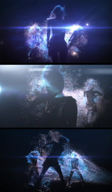 动感粒子光影舞蹈人跳舞视频素材