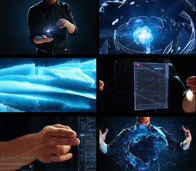 高新信息科技人物互动视频素材