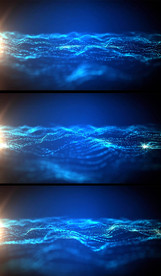 蓝色唯美飘逸LED波浪视频背景