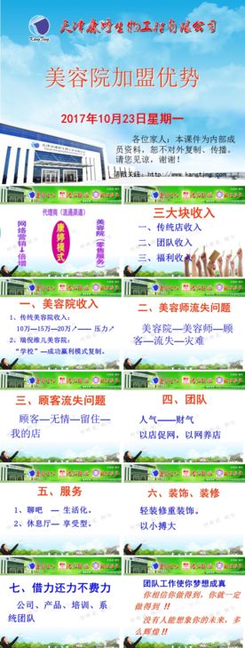 2美容院加盟优势（研讨会）