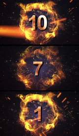 震撼质感火花缩放倒计时视频素材