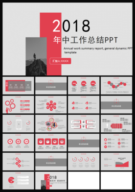 创意年终工作总结商务PPT模板