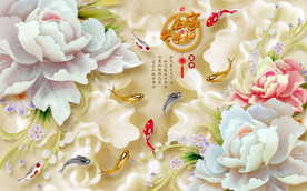 家和万事兴玉雕背景墙