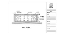 围栏栏杆示意图