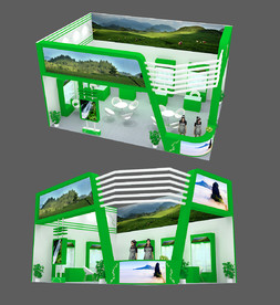 最新实用通用展览展台设计模型