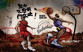 篮球装饰画背景墙