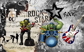 时尚潮流摇滚装饰画背景墙