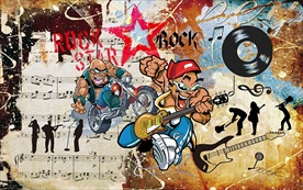 嘻哈摇滚潮流背景墙装饰画