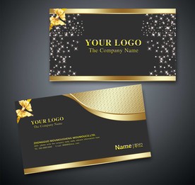 黑金高档名片设计模板