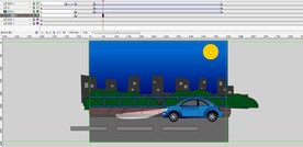 晚上汽车开灯遮罩动画7秒