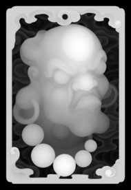 佛头浮雕精雕灰度图