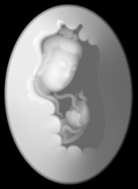 观音浮雕精雕灰度