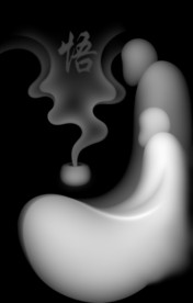 悟道佛像精雕灰度