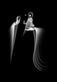 悟道佛手精雕浮雕灰度