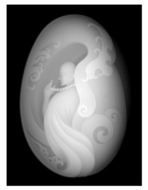 仿古佛像浮雕精雕灰度