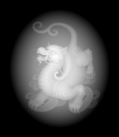 貔貅浮雕精雕灰度46牌